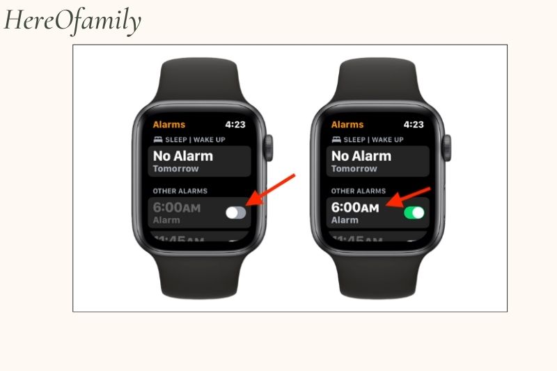 Add an alarm on Apple Watch