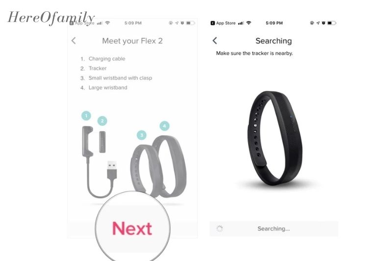 Tap Next. The Fitbit app will now search for your Fitbit device.