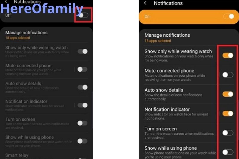 Enable Or Disable Notifications on Samsung watch