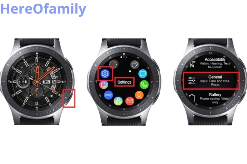 set date and time on Samsung watch